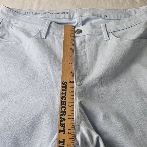 Talbots Jegging 16W High-Waist Crop Light Blue Women’s Plus Jean Denim - Picture 3 of 10